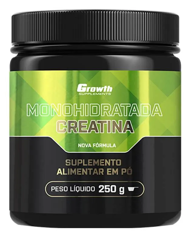 Pote da Creatina Monohidratada Growth Supplements de 250 g
