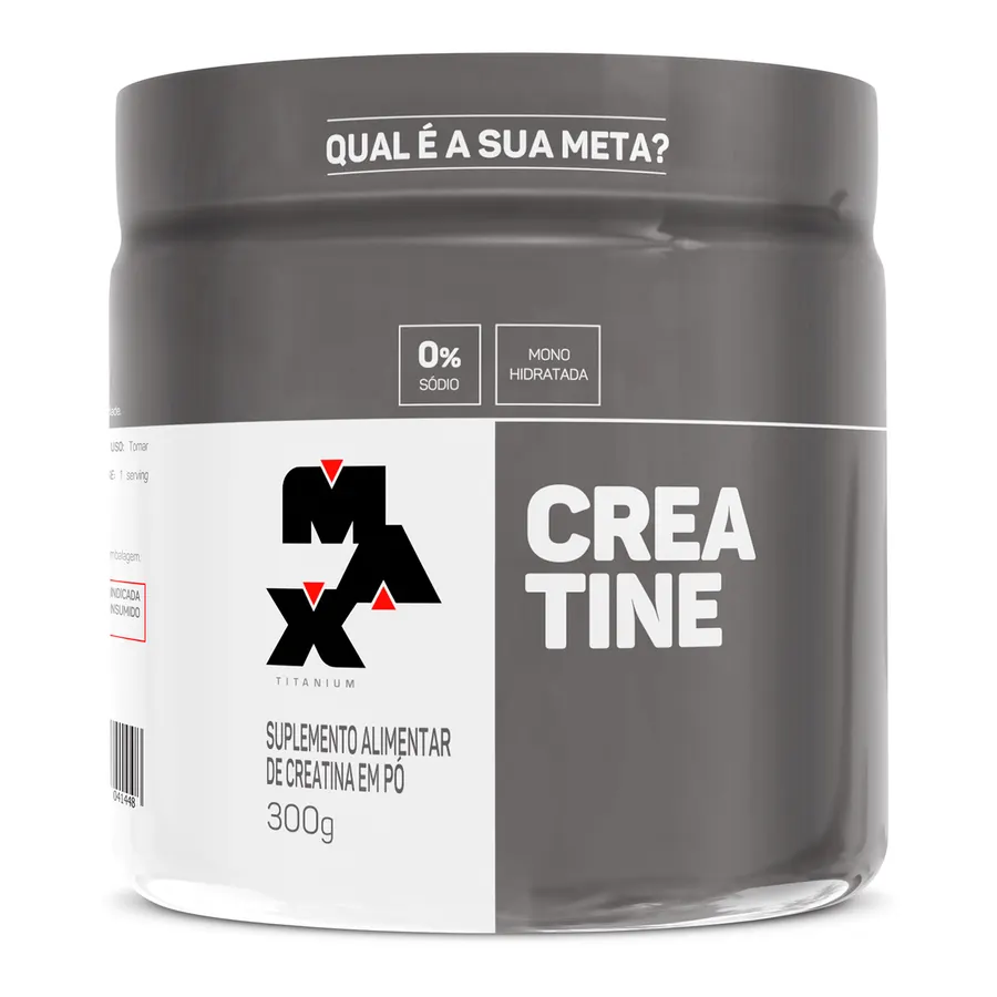 Pote da creatina monohidratada Max Titanium de 300 g