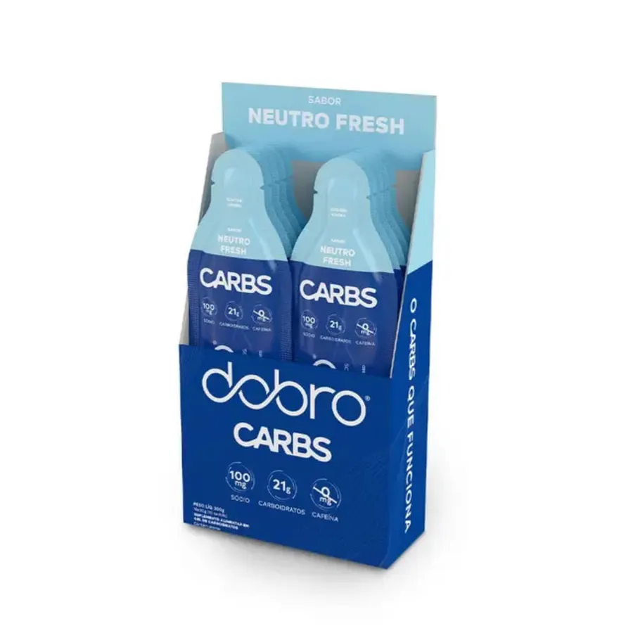 Display do gel de carboidrato Dobro Carbs sabor Neutro Fresh