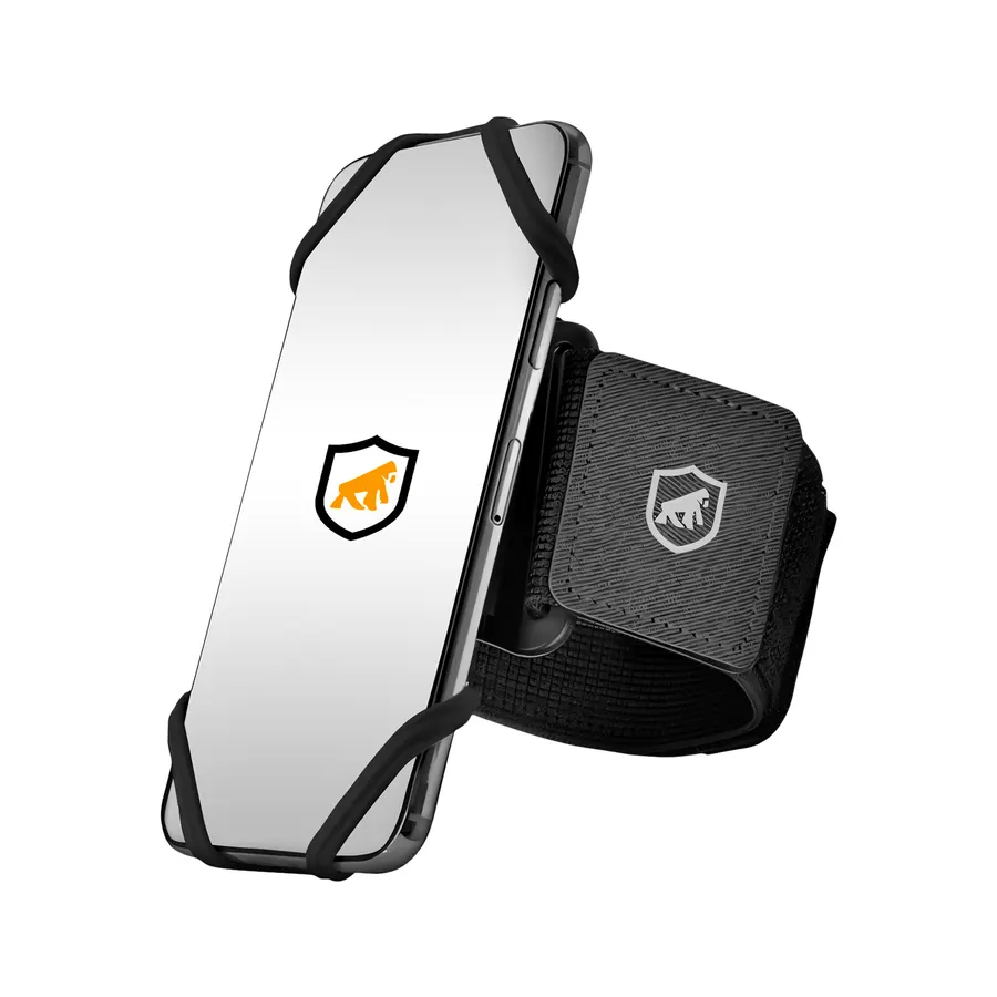 Braçadeira Gshield Armband Atomic Universal com celular preso por tiras de silicone