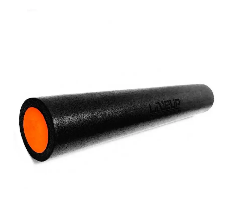 Rolo de espuma liso Liveup 90 x 15 cm preto